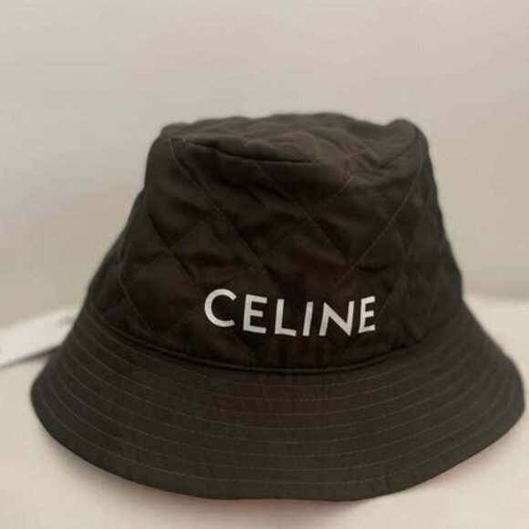 Celine Accessories - CELINE quilted green bucket hat (authentic)